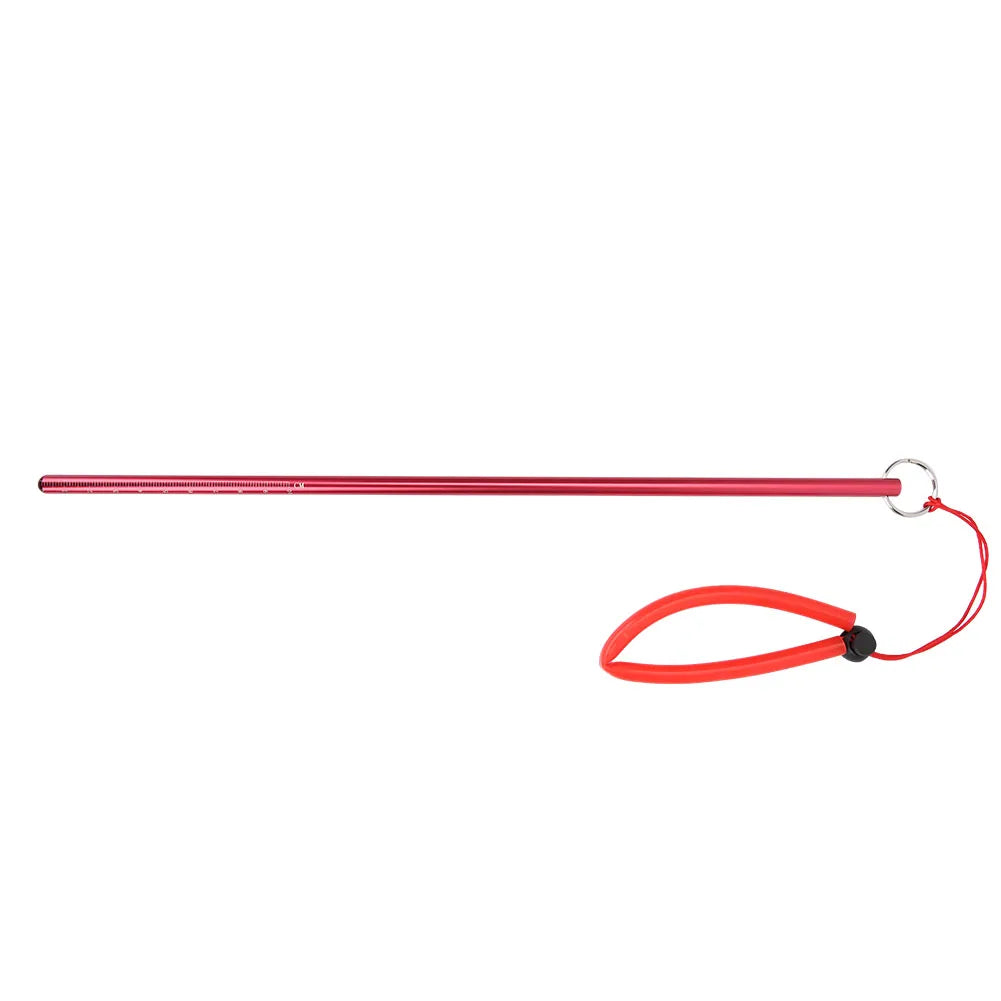 Aluminum Alloy Diving Rod Diving Rod Diving Stick Scuba Diving Aluminum Alloy Tickle Pointer Stick with Measurement & Lanyard
