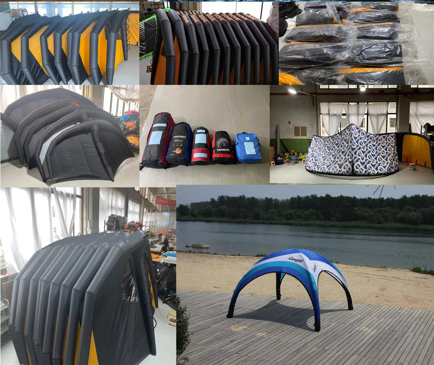 Inflatable Wingsurf Kite Fabric Wing Foil 5m Portable Surfboard Sup Board 5psi Accessories Outdoor Water Sports Equipment 2024
