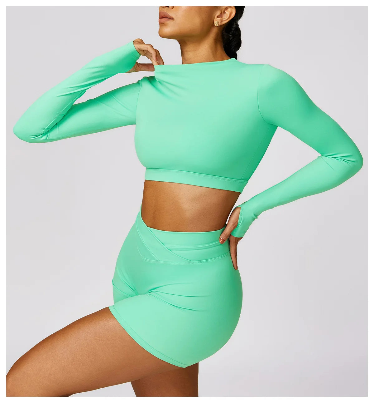 New Sexy Backless Gym Top Women Fitness Crop Yop Quick Dry Sportswear Women Workout Top Long Sleeve Yoga Clothes With chest pads