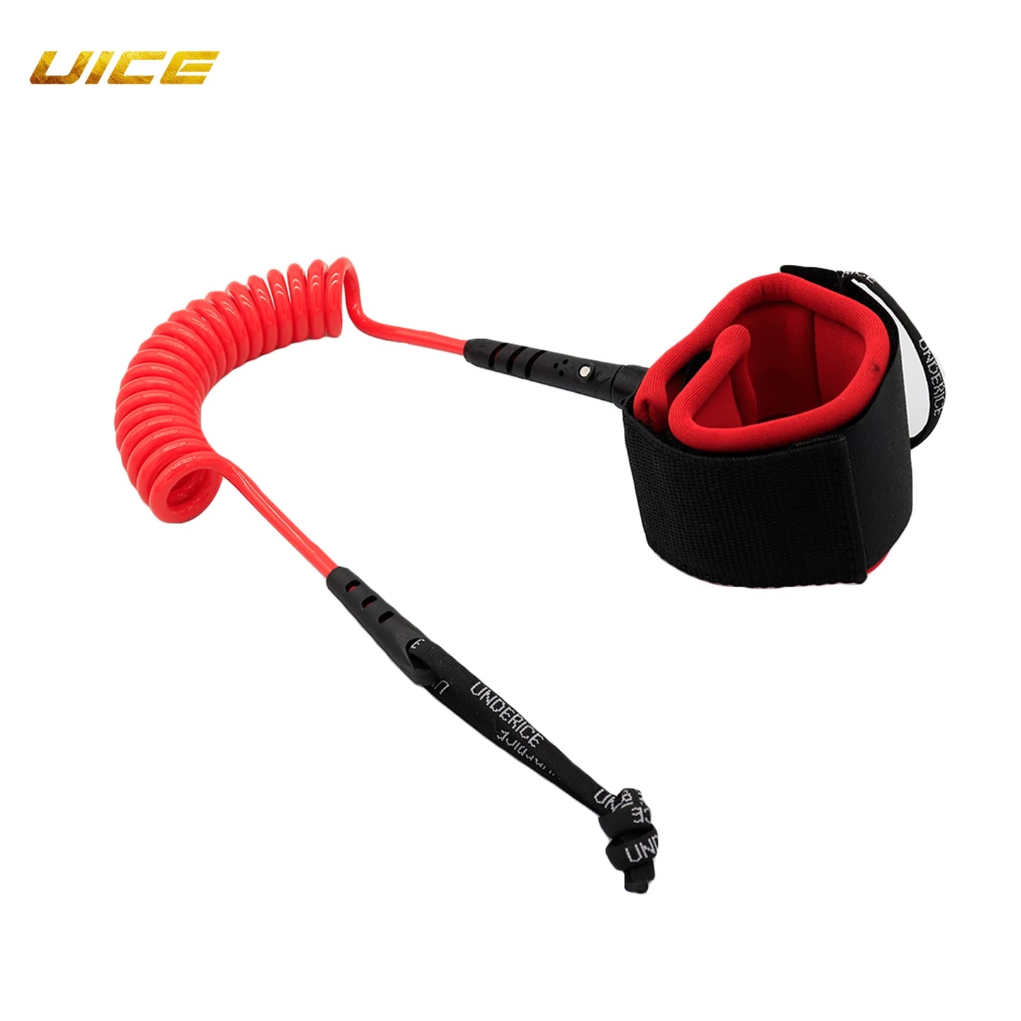 Surfboard Ankle Leash 5.5mm 5FT Surf Leash Surfing Elastic Coiled SUP Paddle Leash Super Strong Webbing Surf Leg Rope