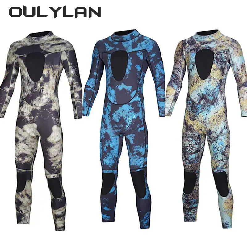 2024 Men Camouflage Wetsuit 3mm Neoprene Surfing Scuba Diving Snorkeling Swimming Body Suit Wetsuit Surf Kitesurf Equipment
