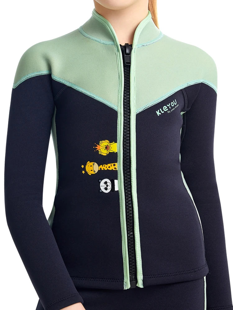 Two-Piece Neoprene Swimsuit for Kids, Professional Swimwear for Boys and Girls, Surfing Wetsuit Diving Suits, Bathing Suit