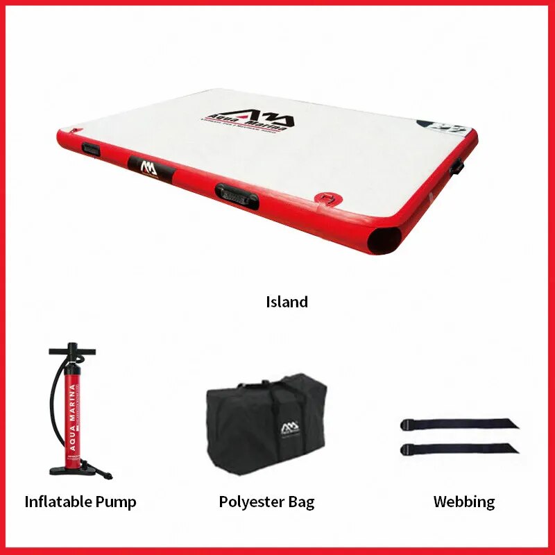 Aqua marina ilha placa flutuante surf placa flutuante inflação surf plataforma de pesca plataforma de trabalho 250*160*15cm