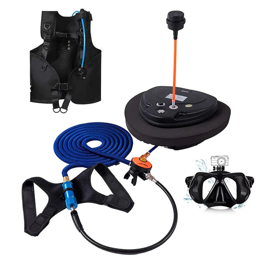 Scuba Diving Snorkel Equipment Mobile Ventilator Tankless Waterproof Portable Rechargeable To 12 Meters 3-5 Hours Underwater