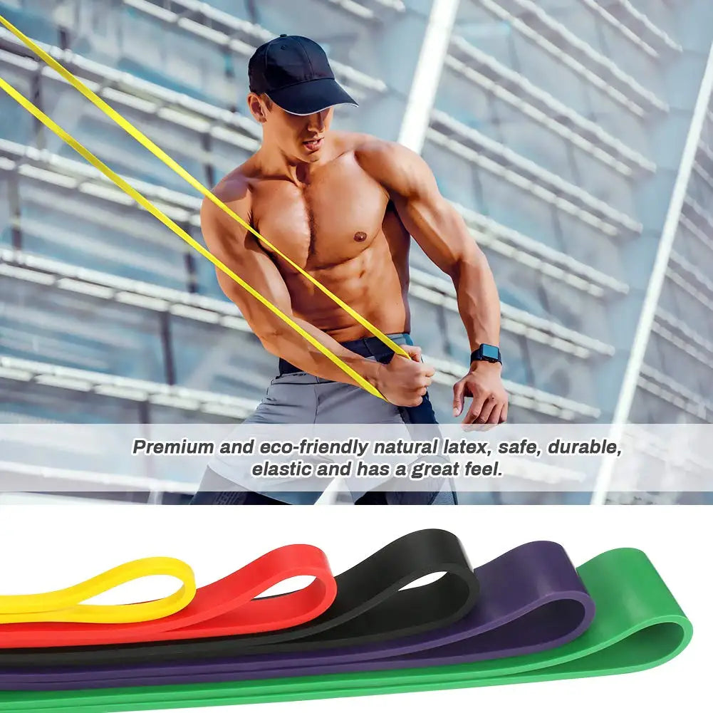 5~130lbs Fitness Resistance Band Bodybuilding Bar Boxing Agility Training Yoga Workout Gym Equipment for Home Woman Man Pilates