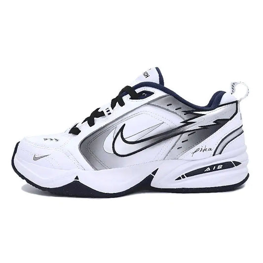 【Customize】Nike Air Monarch 4 Chunky Sneakers Unisex Low-top White/Silver/Black Sneakers shoes 415445-102