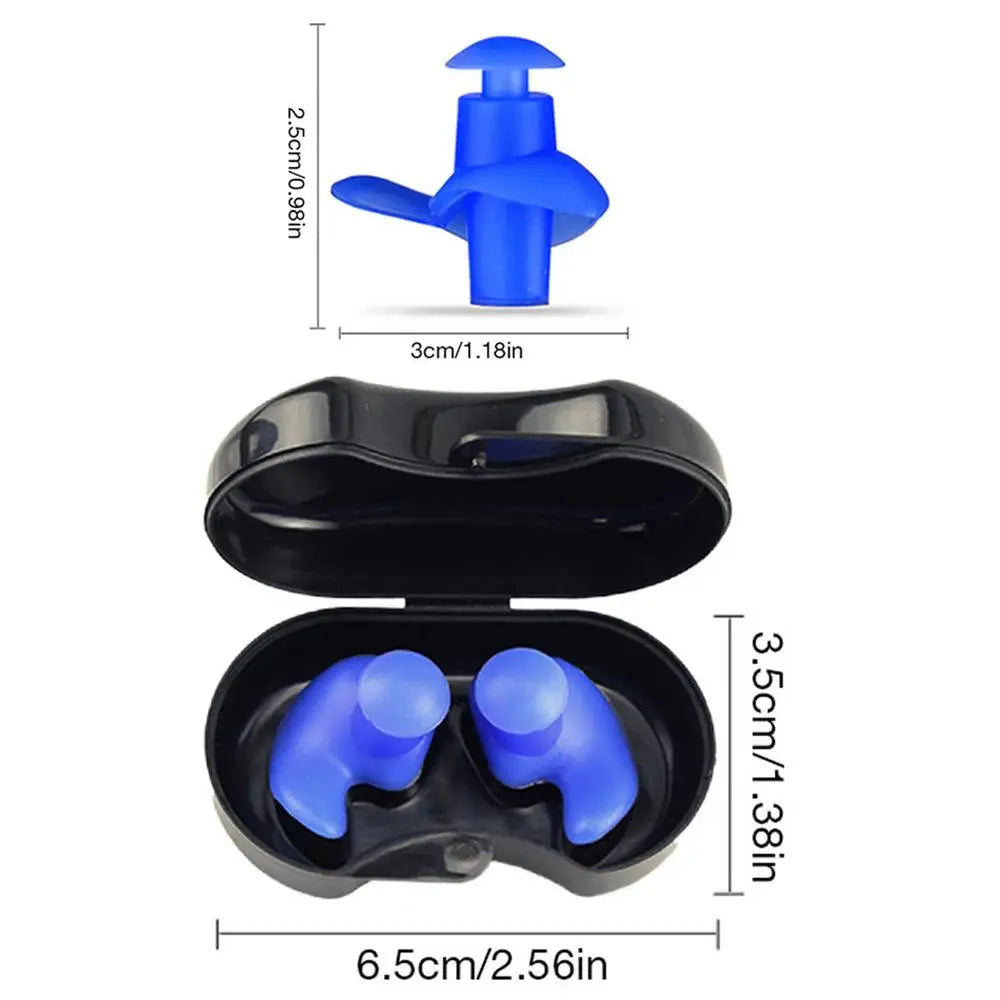 Summer Swimming Earplugs Set With Box Silicone Waterproof Anti-noise Surf Diving Outdoor Water Sports Pool Accessories