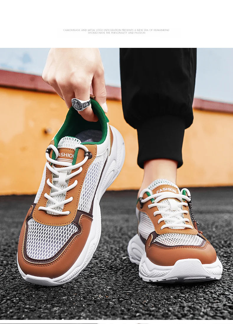 Men's Summer Fresh Breathable Mesh Casual Sneakers Original Comfort Lightweight Sports Running Shoes for Men