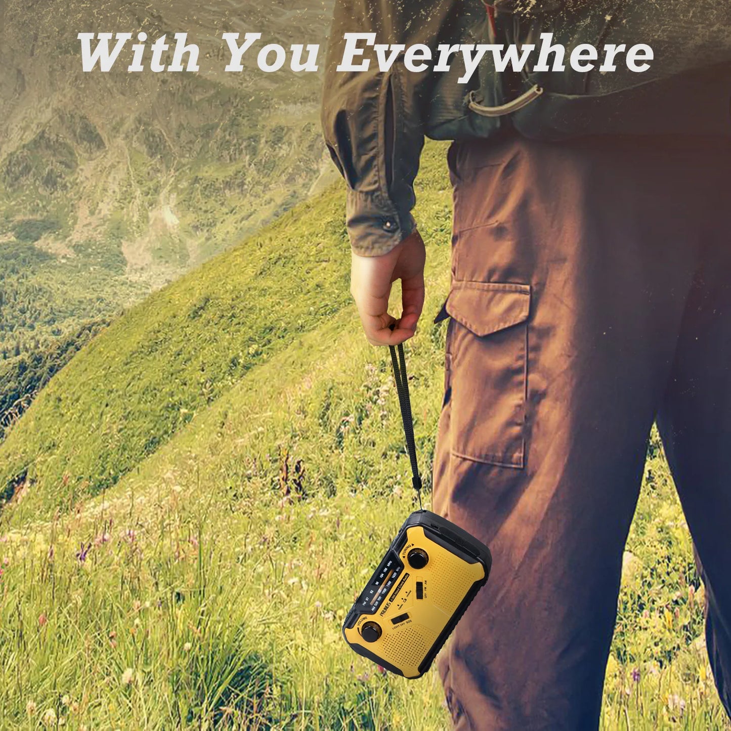 Emergency Radio AM/FM Portable Radio Solor Hand Crank USB AA Batteries Rechargeable Torch Reading Lamp SOS Alarm for Emergencies