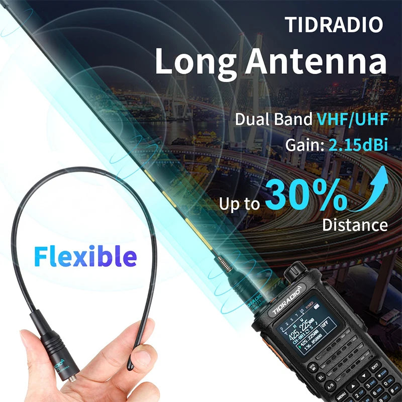 2PCS TIDRADIO 2nd Gen H8 Walkie Talkie Long Range Professional Radio Connection APP Wireless Programming Portable Radio GMRS