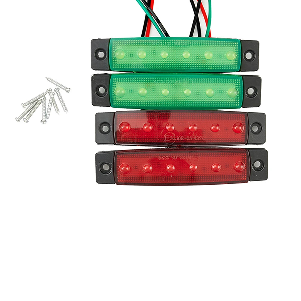 4pcs Red Green LED Lights For Boat 12V Navigation Light Marine Sailing Signal Lamp Yacht Accessories Waterproof