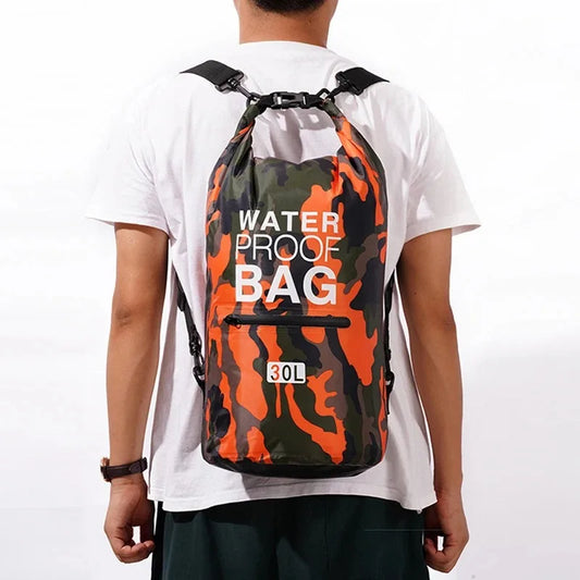 15-30L Waterproof Dry Bags With Wet Separation Beach Pocket Backpack For Kayaking Boating Swimming Outdoor Camping Sports Bag