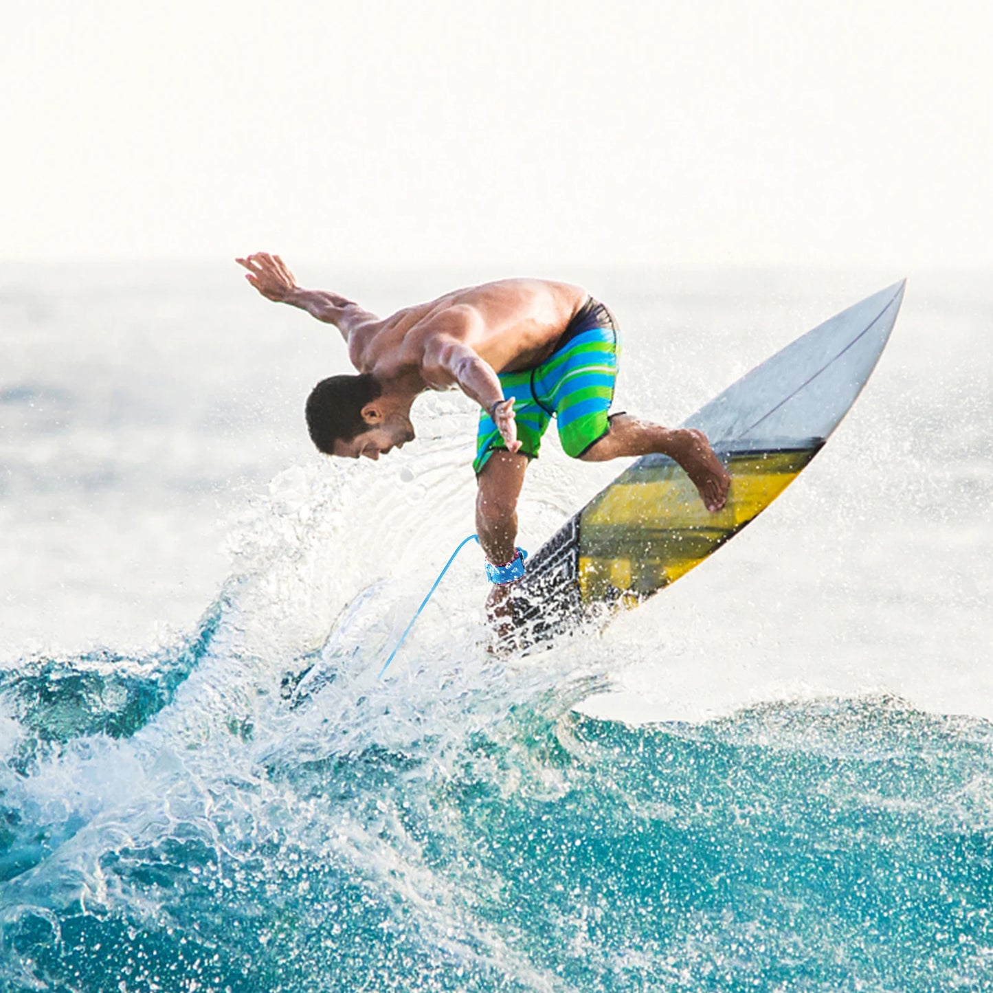 Trela de surf prancha pé trela tpu inoxidável gira 7mm grosso 6ft/8ft longboard pé corda prancha trela surf perna corda