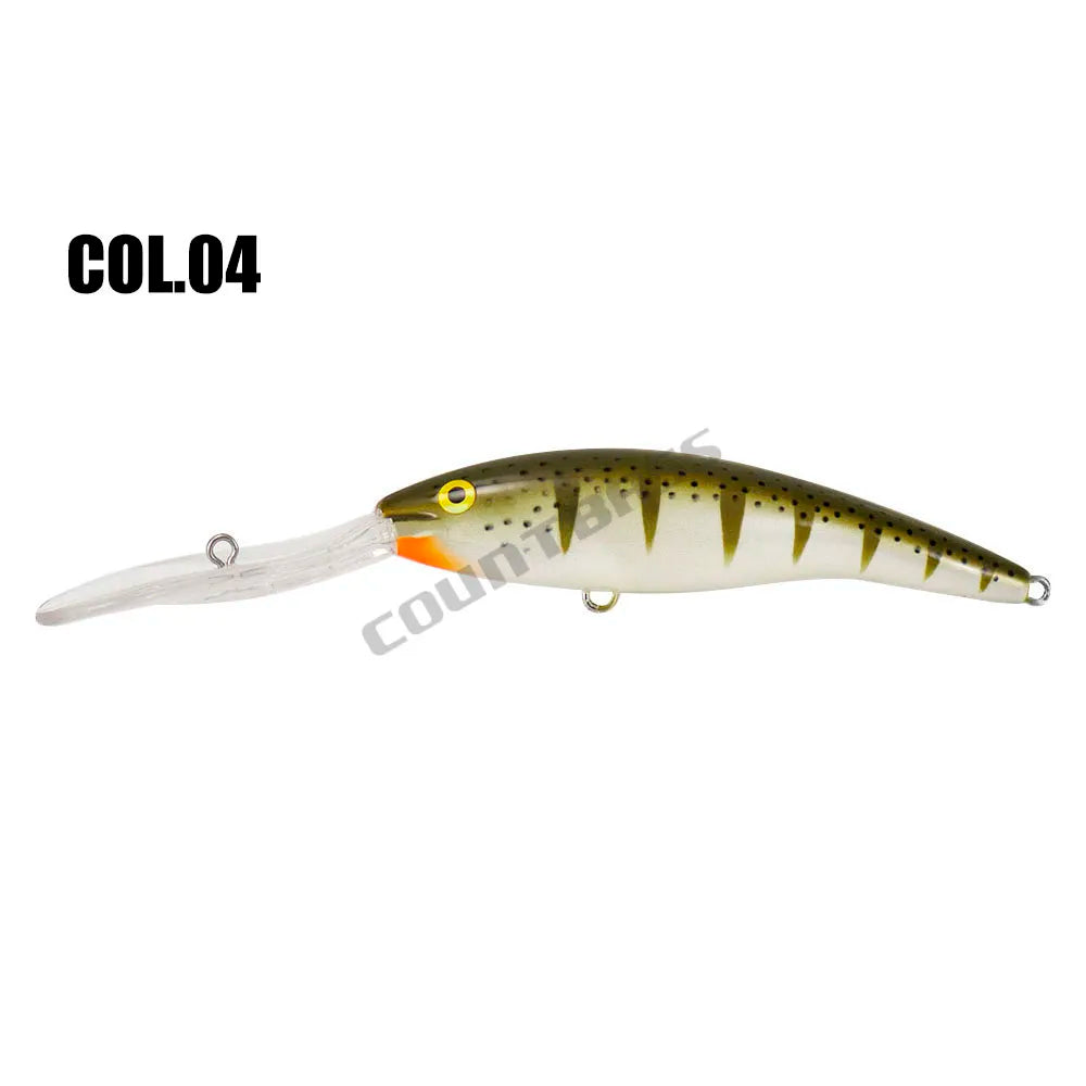90mm 14.6g Countbass Deep Tail Wobbler La Peche Au Leurre Floating Diving Depth 6M Crankbait Chatterbait Fishing Lures Hard bait