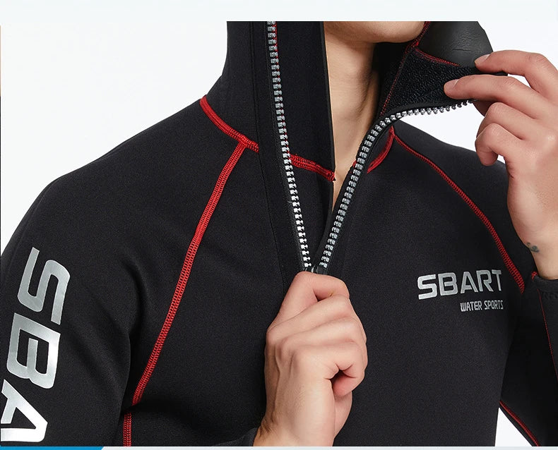 Neopreno Wetsuit Surf Suit 3mm Man Kitesurf Scuba Diving Suit Winter Swimwear Hooded Wetsuit Fullbody Swimsuits Male Rash Guards