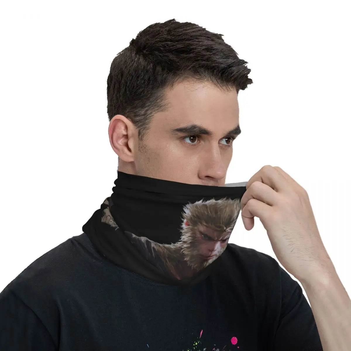 Outdoor Sports Balaclava Black Myth Wukong Monkey King Cycling Mask Breathable Face Masks Running Travel UV Protection Scarve