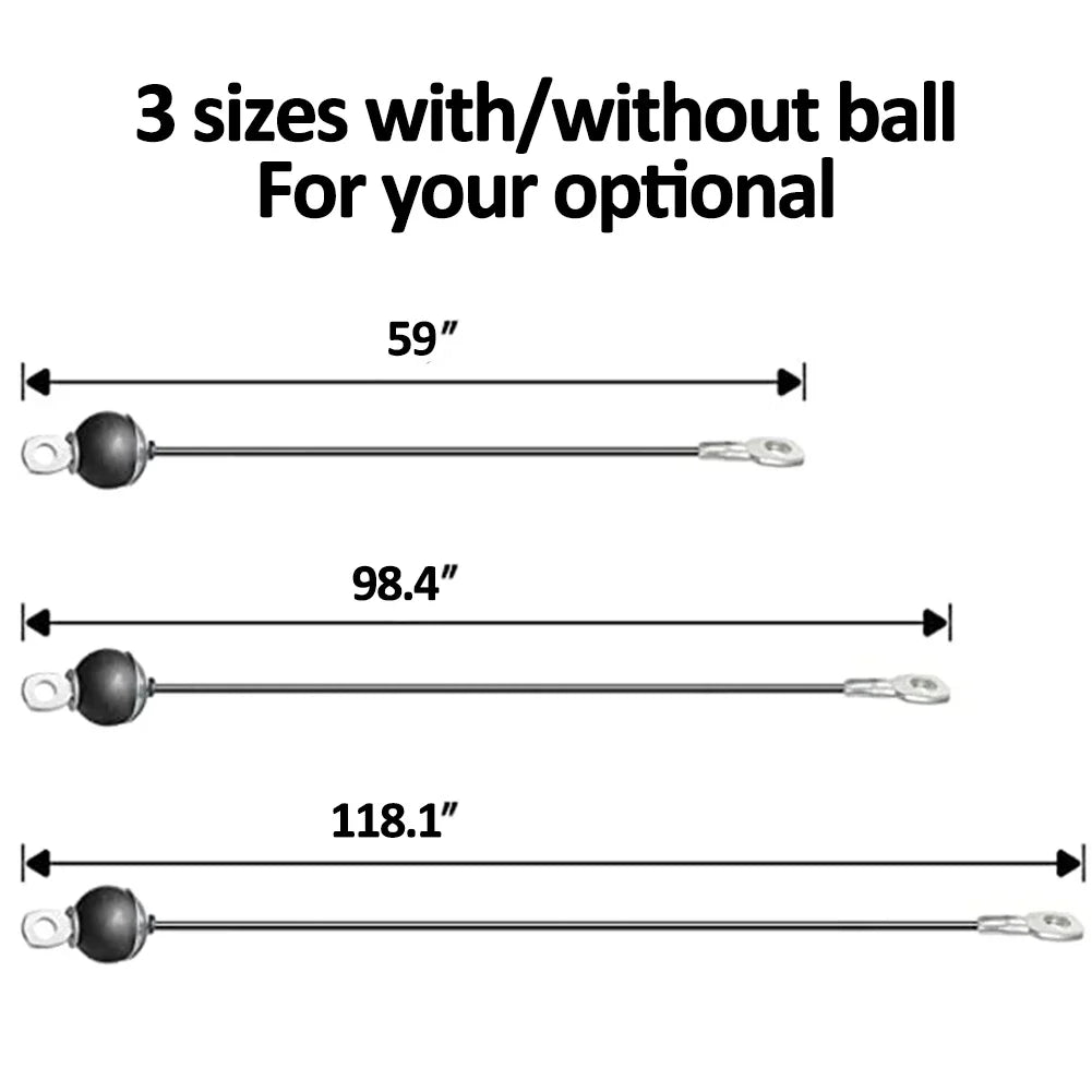 1.5m/2.5m/3m Gym Steel Cable Wire Rope 5mm Heavy Duty Parts Accessories for Lifting Training Pulley Home Fitness Equipment