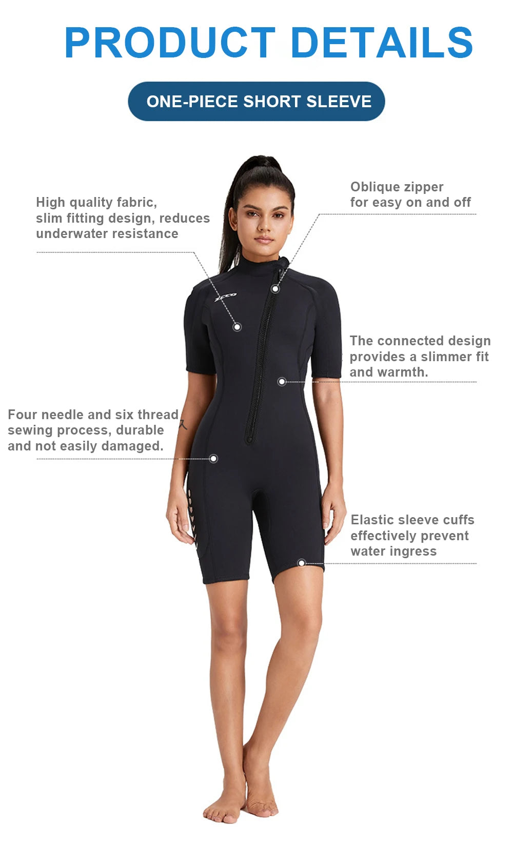 Wetsuit 3mm Neopreno Surf Suit Short Sleeve Swimwear Kitesurf Scuba Diving Suit Spearfishing Swimsuits Rash Guards Men Women