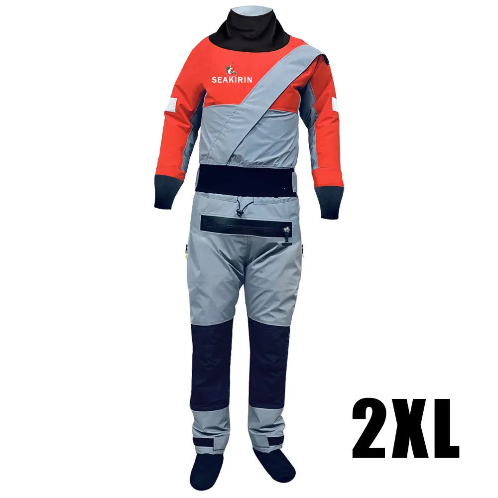 3-Ply Mens Semi-Dry Suit Breathable Warm Paddling Drysuit Wetsuit for Kids to Aduct Angler Kayak Fishing ATV&UTV Riders Clothing