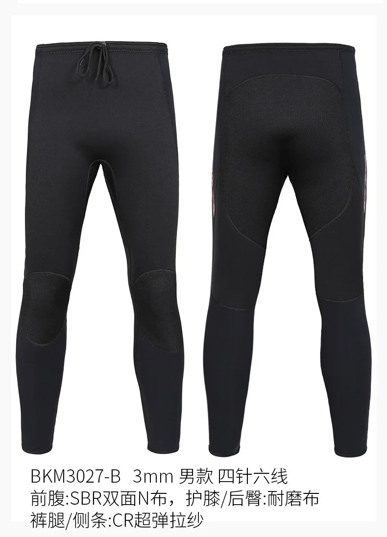 Neoprene  Long Short Men Women 3mm Wetsuit Surf Suit Swimming Kitesurf Scuba Diving Suit Comfortable Swimwear Swimsuit