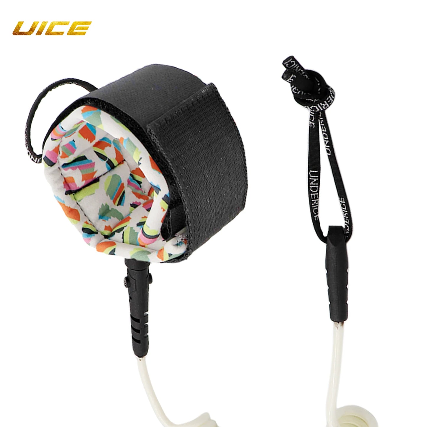 Surfboard Ankle Leash 5.5mm 5FT Surf Leash Surfing Elastic Coiled SUP Paddle Leash Super Strong Webbing Surf Leg Rope