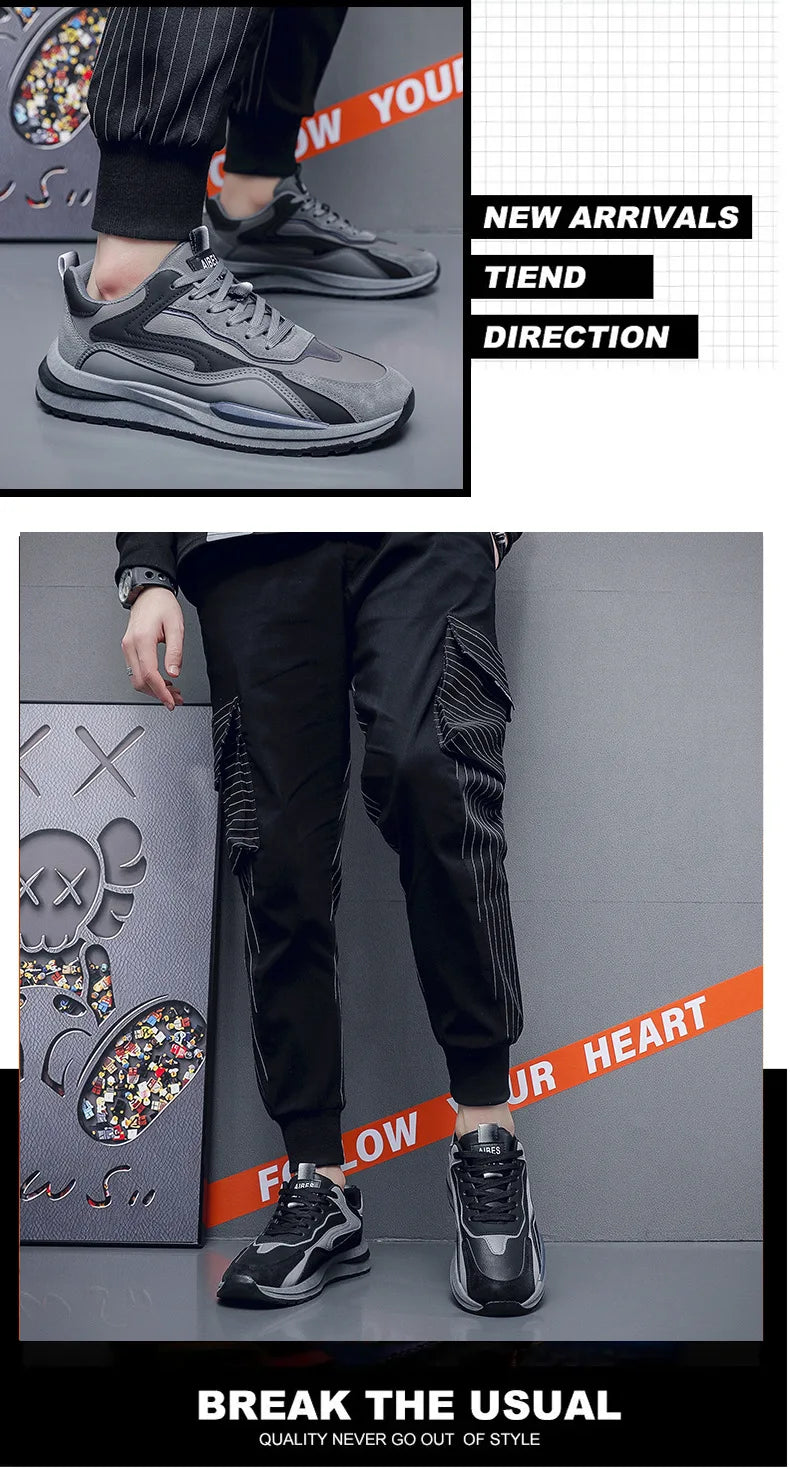 Men Casual Sneakers Spring New Trend Breathable Running Sport Shoes Antislip Tennis Shoes Basketball Walking Jogging Sneakers