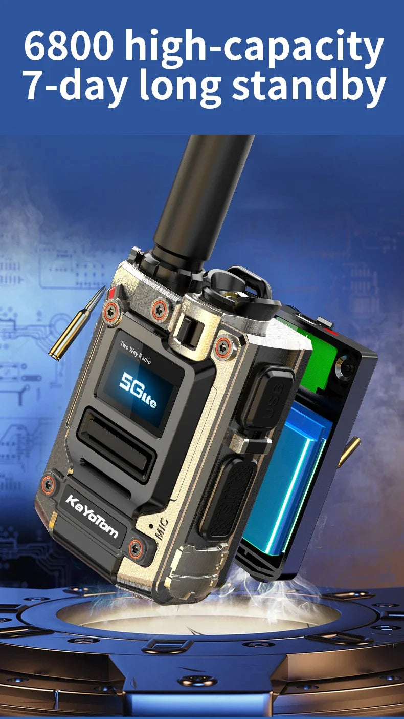 KaYoTom M08 walkie-talkie 5000km Long Talk Range 4g LTE POC Network Radio Sim Card Walkie Talkie wo way radio