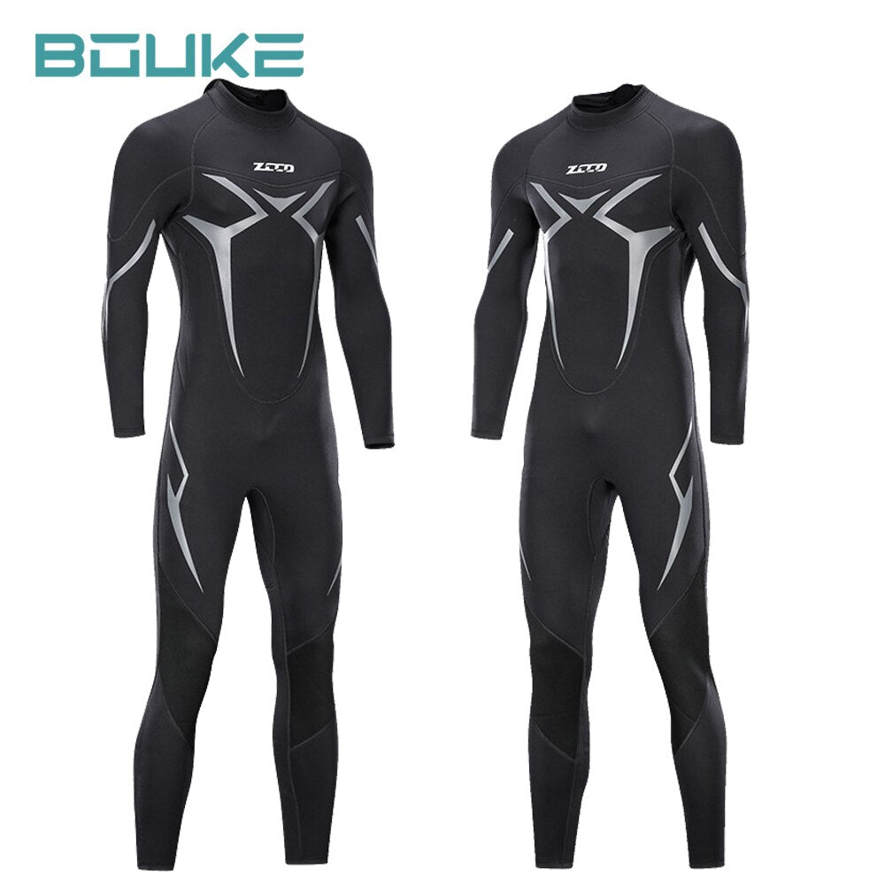 Premium 3MM Neoprene Wetsuit Men One-Piece Suits Keep Warm Surf Scuba Diving Full Suit Swimming Surfing Waterproof Diving Suit