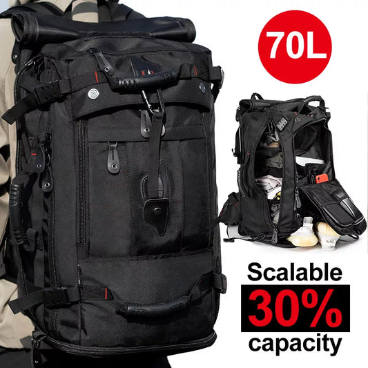 50L 70L Travel Fitness Training Backpack Large Capacity Multifunction Luggage Bag Waterproof Men Outdoor Hiking Trekking PackXA8