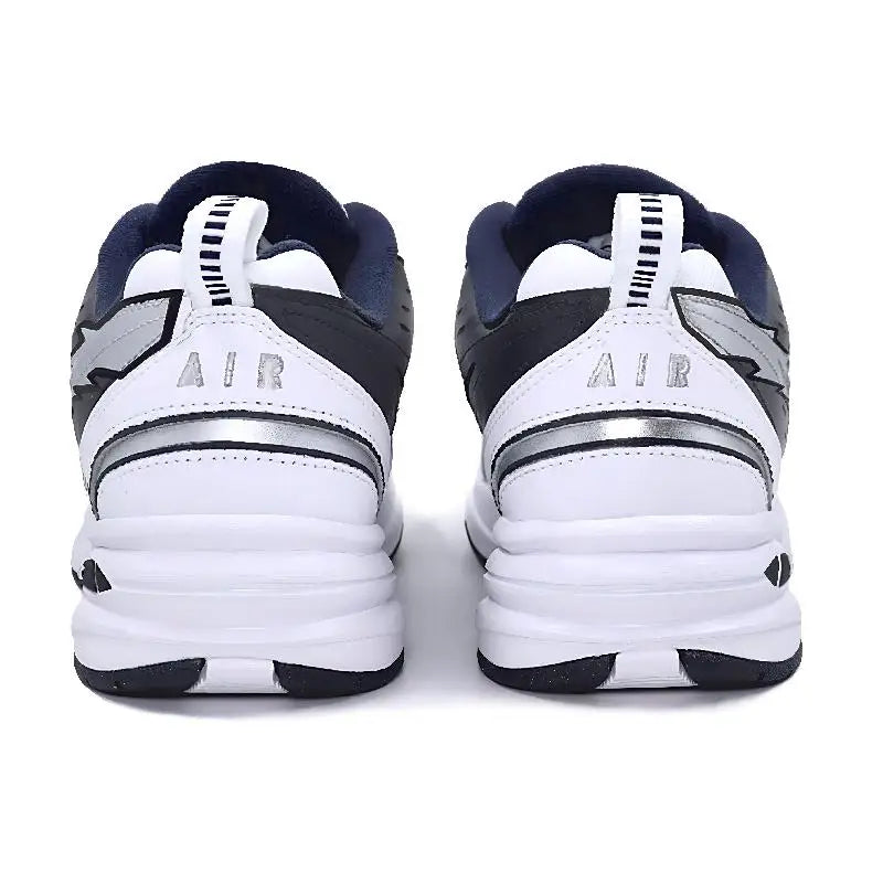 【Customize】Nike Air Monarch 4 Chunky Sneakers Unisex Low-top White/Silver/Black Sneakers shoes 415445-102