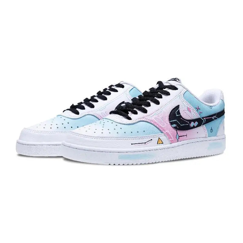 【Customize】Nike Court Vision 1 Skateboarding Shoes Men Low-top Pink/Black Sneakers shoes DH2987-101