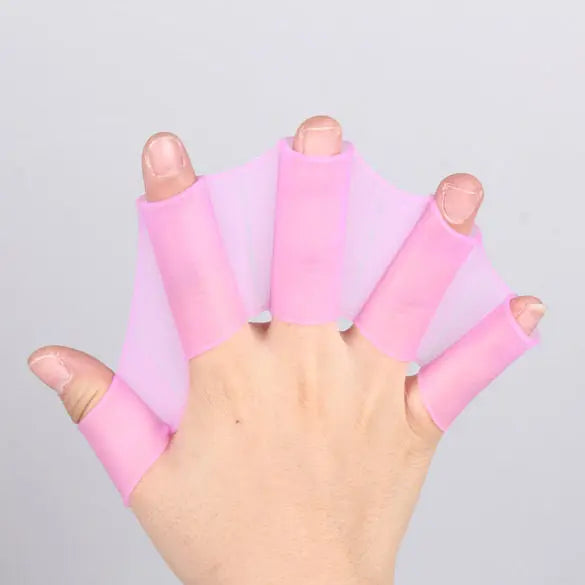 1Pair Swimming Hand Fins Unisex Frog Type Silicone Girdles Flippers Finger Diving Gloves Paddle Water Sports Tool Accessories
