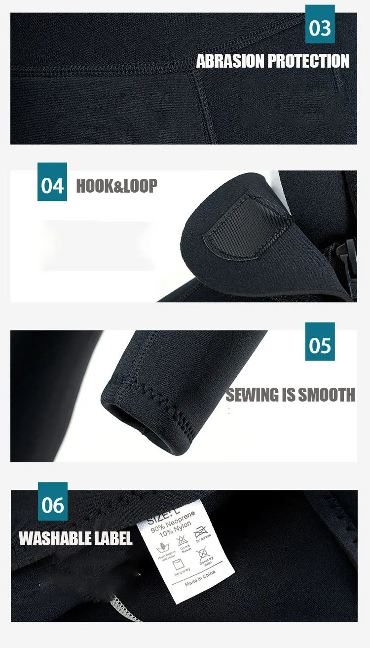 3MM Wetsuits Men Neoprene Diving Surfing Swimming Full Suits Cold Water Keep Warm Zipper Water Sports Full Diver Suit