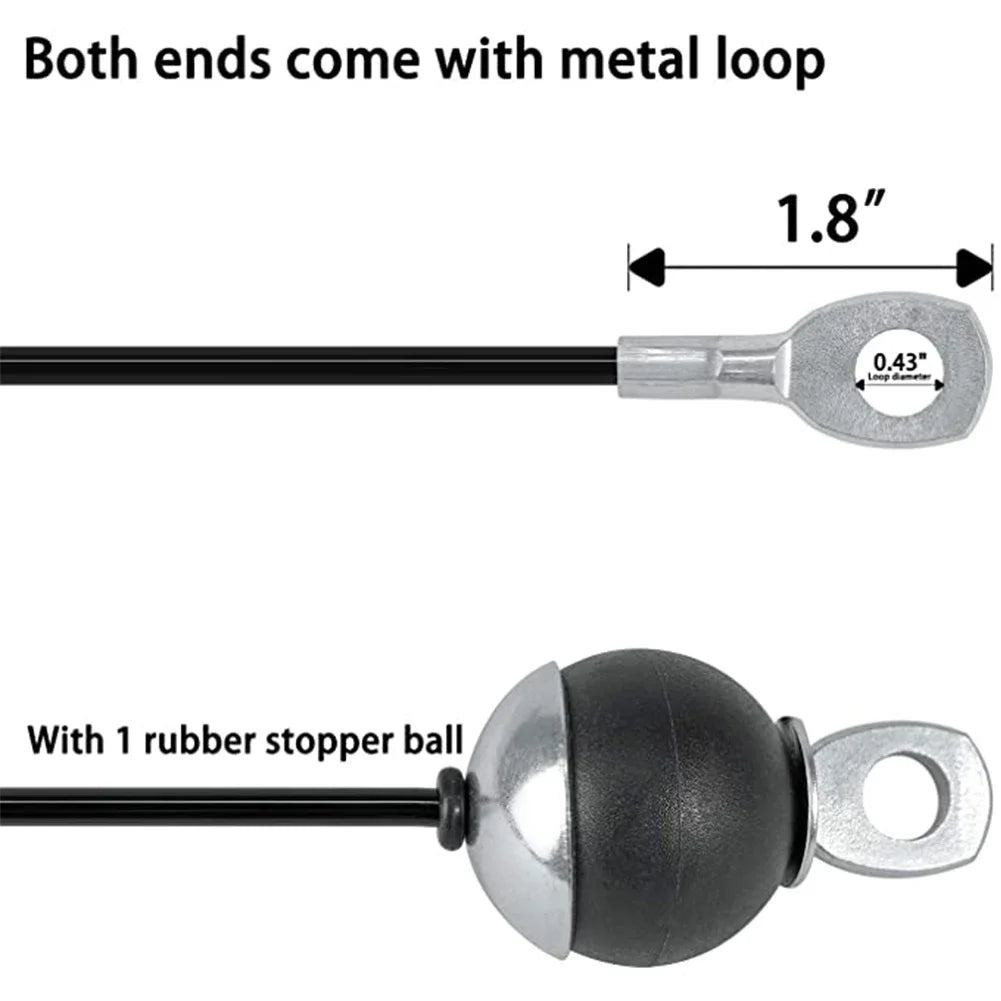 1.5m/2.5m/3m Gym Steel Cable Wire Rope 5mm Heavy Duty Parts Accessories for Lifting Training Pulley Home Fitness Equipment