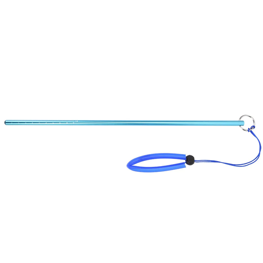 Aluminum Alloy Diving Rod Diving Rod Diving Stick Scuba Diving Aluminum Alloy Tickle Pointer Stick with Measurement & Lanyard