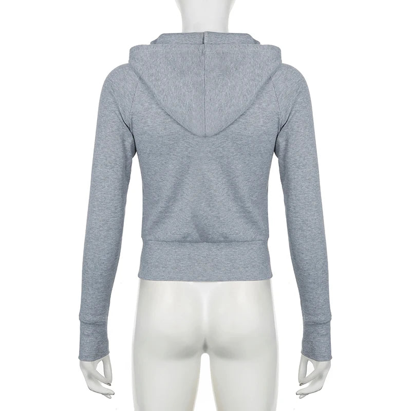IAMSURE Casual Streetwear Basic Hooded Pockets Sweatshirt Tracksuit Solid Long Sleeve Hoodies Women 2023 Autumn Spring Fashion