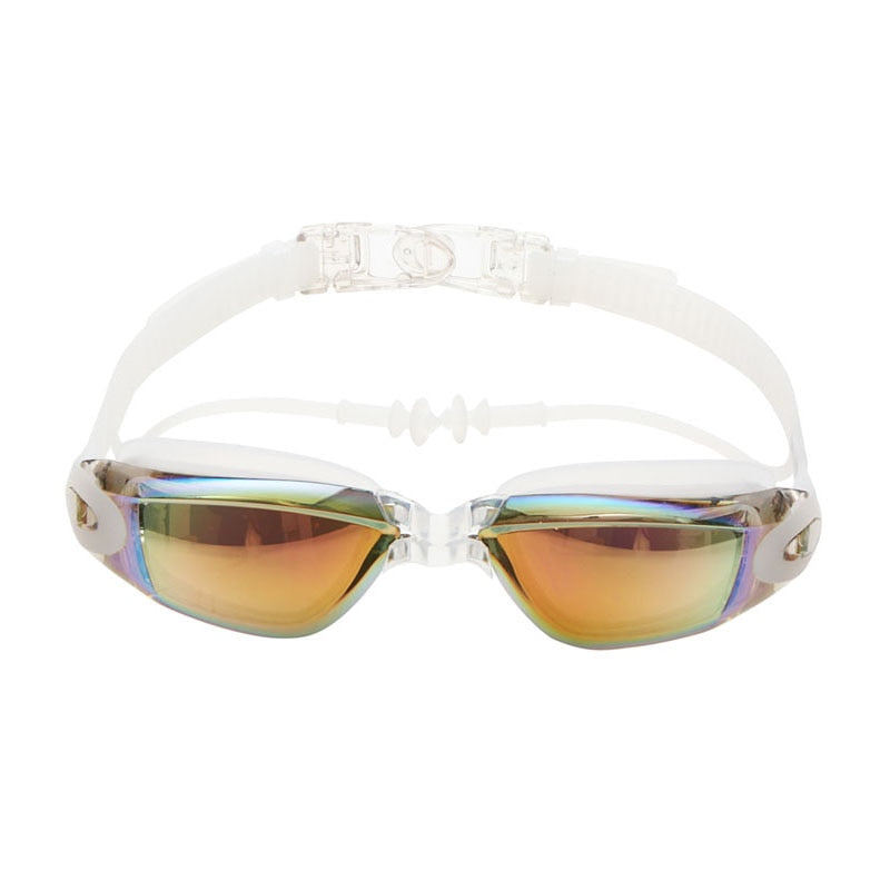 Optical Swimming Goggles Men Women Myopia Pool Earplug Professional Waterproof Swim Eyewear Prescription Adult Diving Glasses