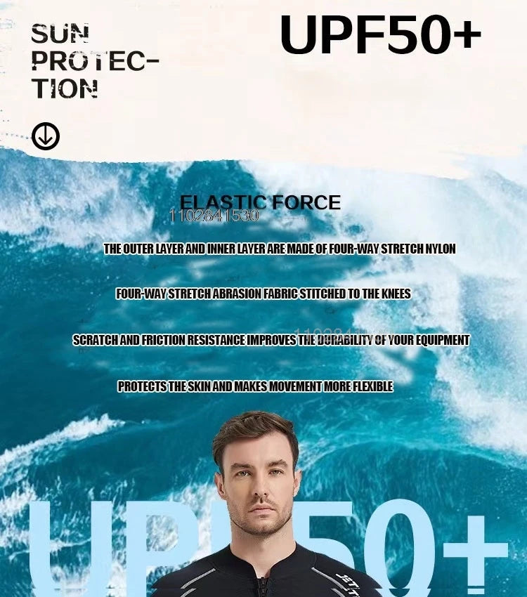 3mm/2MM Men Wetsuit Neoprene Scuba Diving Suit Zipper Jacket Pants Spearfishing Swimwear Kayak Surfing Swimsuit