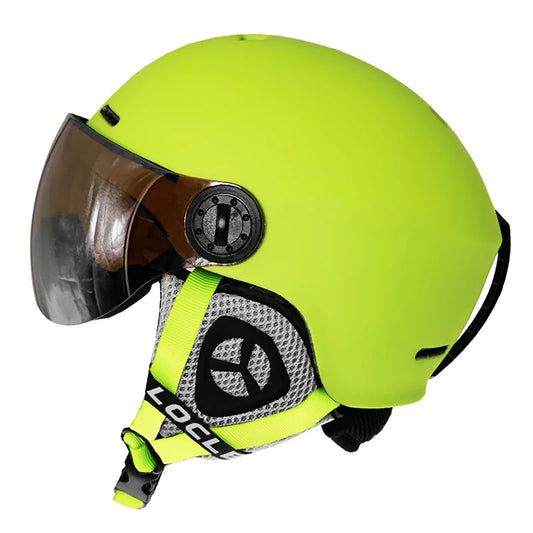 LOCLE Upgrade Skiing Helmet Men Women Children Ultralight Snowboard Skateboard Motorcycle Snowmobile Ski Helmet Visor Goggles