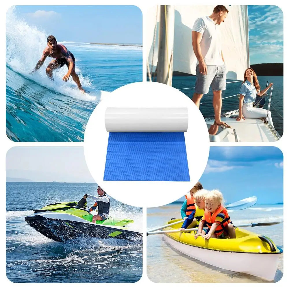 Surf Traction Pad Deck Grip Mat EVA Foam Boat Deck Mat Self-Adhesive Non-Slip Trimmable Sheet For Surfboard RV Yacht Kayak