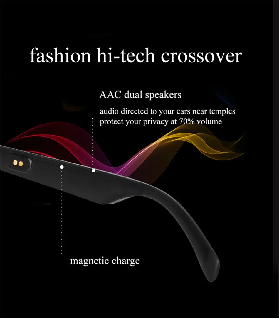 2024 Smart Glasses Wireless Bluetooth Music Glasses Smart Anti-Blue Light HD Bluetooth Call Outdoor Sports Polarized Sunglasses