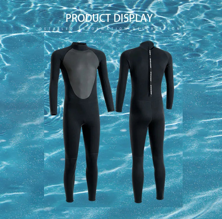 3MM Wetsuits Men Neoprene Diving Surfing Swimming Full Suits Cold Water Keep Warm Zipper Water Sports Full Diver Suit