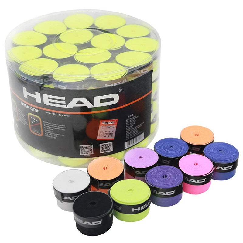 1Pcs HEAD Anti Slip Overgrip Tennis Racket Grips Set Original Padel Accessory Absorber Raquete Tennis Badminton Squash Training