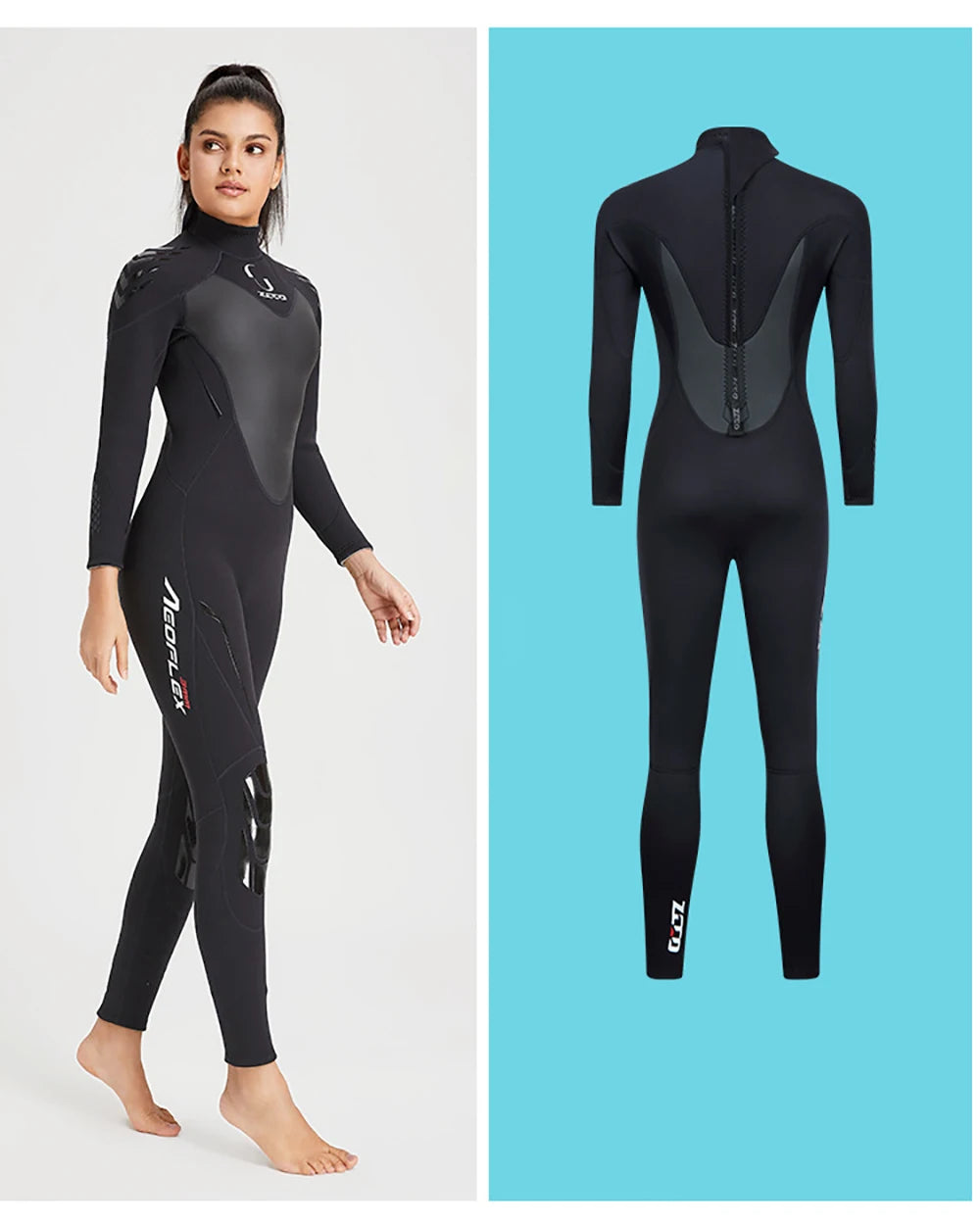 Women Men 3mm Neoprene Wetsuits Full Body Scuba Diving Suit  Snorkeling Surfing Swimming Long Sleeve Keep Warm Water Wetsuits