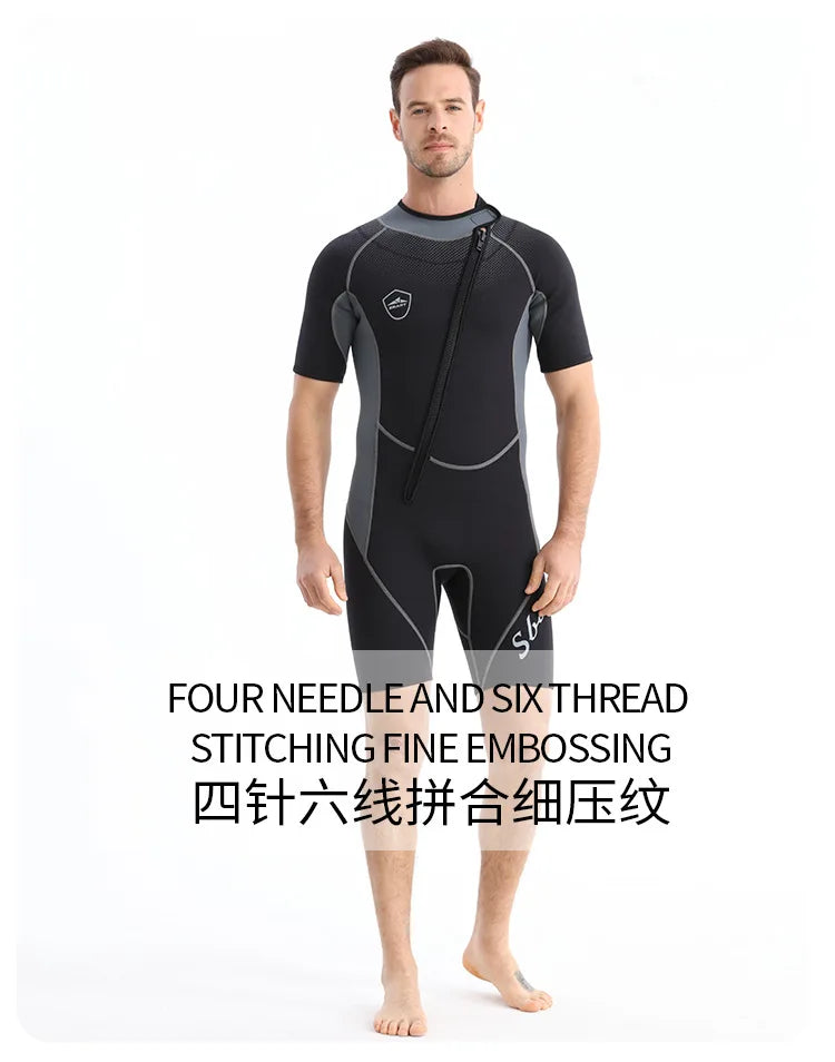 Wetsuit Man Surf Suit 1.5mm Neopreno Kitesurf Diving Suit Snorkeling Swimwear Rash Guards Kayaking Clothing Male Swimsuits