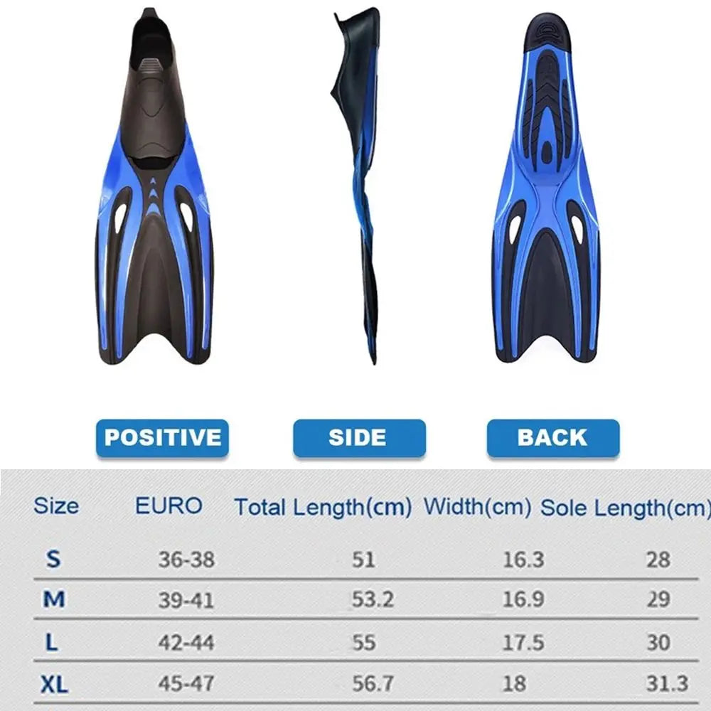Rubber Snorkeling Swimming Fin Aquatic Sports Beach Shoes Professional Adults Flexible Comfort Non-slip Swimming Diving Fin Gift