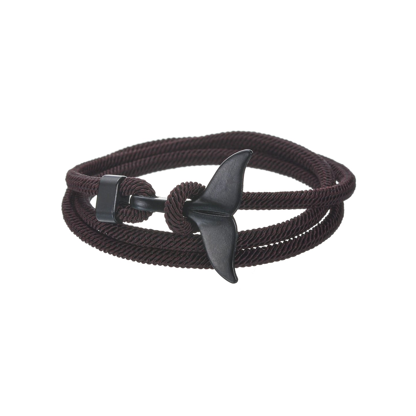 Fishtail Hook Bracelets Men Double Strand Nautical Survival Rope Paracord Bracelet Women Stainless Steel Sport Buckle