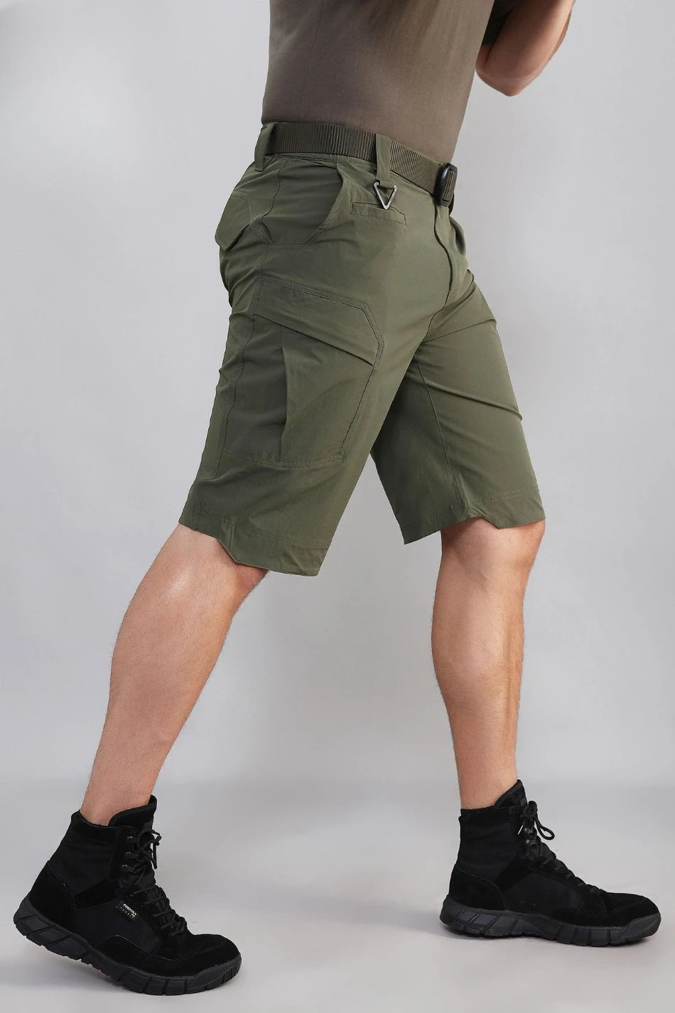 Mens Quick Drying Cargo Shorts Summer Waterproof Outdoor Sports Combat Overalls Multi Pocket Wear-resistant Quarter Pants New