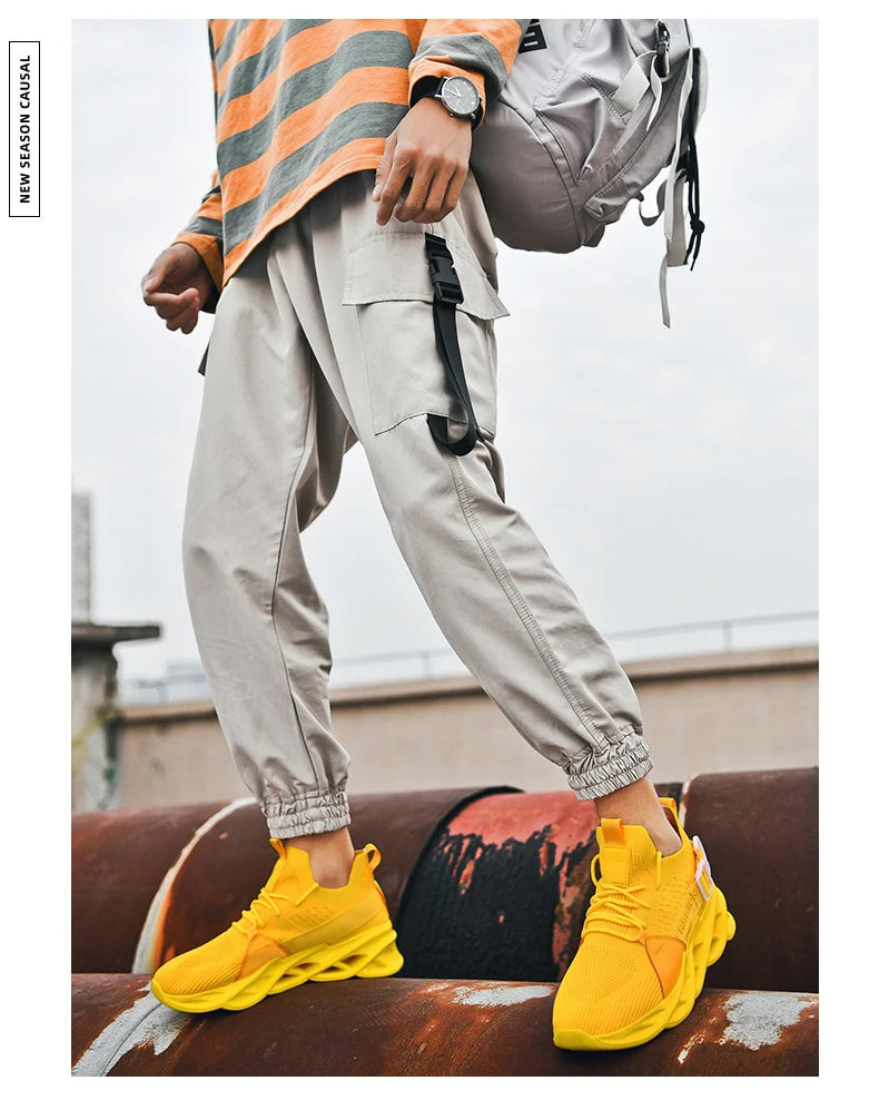 Men Shoes Breathable Fashion Mesh Running Shoes Man High Quality Unisex Light Tennis Baskets Athletic 2023 Sneakers for Men