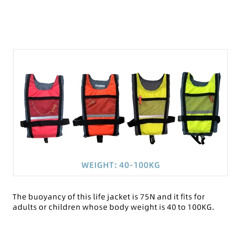 Swim Vest Adult children Life Jackets Kayak Women Men PFD Buoyancy Aid for Snorke Boat Water Sport Fully Adjustable Crotch Strap